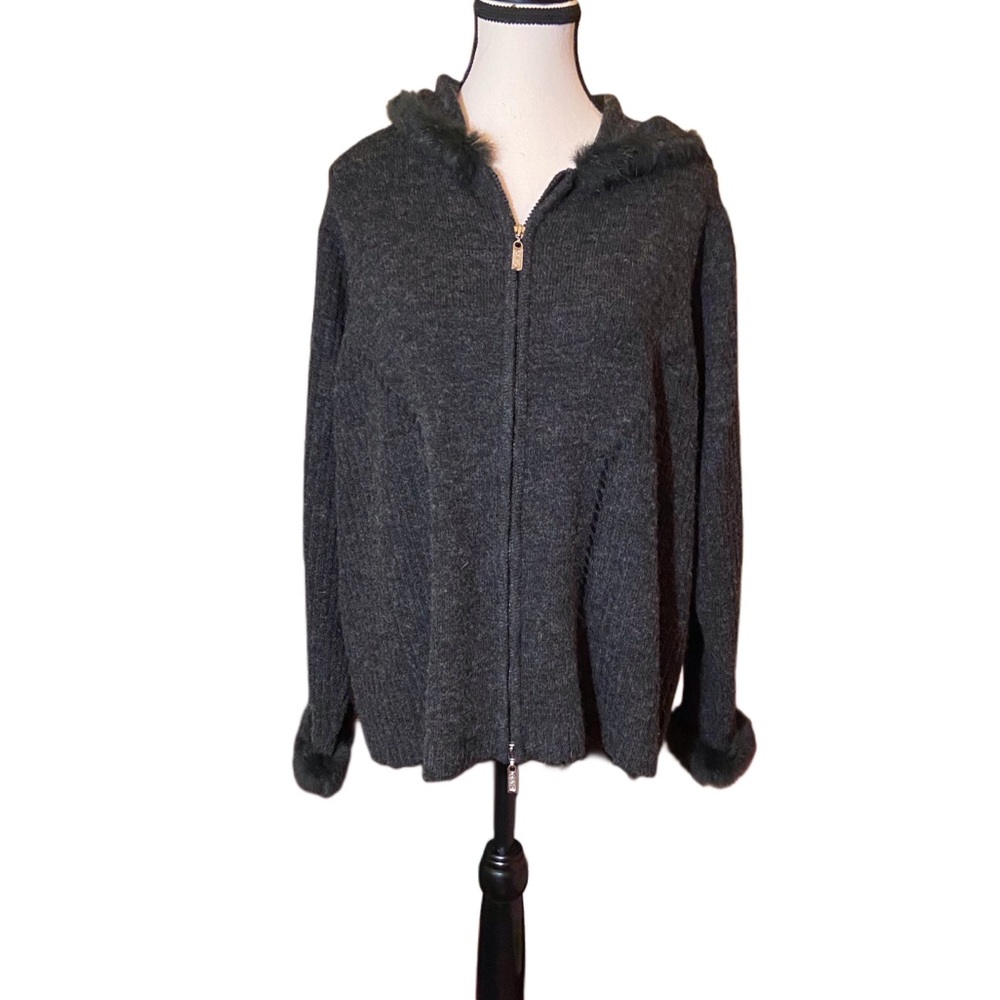 CABO Hooded Cardigan Sweater Black XL